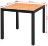vidaXL Gartentisch Braun 80x80x74 cm Aluminium und WPC 42793 Bild 2