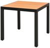 vidaXL Gartentisch Braun 80x80x74 cm Aluminium und WPC 42793 Bild 3