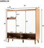 Merax Schuhschrank mit verstellbaren Einlegeböden – Minimalistischer Home Organizer mit Massivholzbeinen – Maße: H99 cm x B90 cm x T35 cm Bild 4