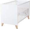 Roba Babymöbel Set 'Leon' 2-teilig - Baby- & Beistellbett 60x120 cm + Wickelkommode mit abnehmbarem Aufsatz - Kinderzimmer in Weiß/ Dekor Othello Eiche Bild 3