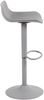 Barhocker höhenverstellbar Grau JUTO - Kunststoff, 68,5-94x43x44cm Barhocker mit Lehne Tresenhocker Barstuhl Küchenhocker Thekenhocker hoher Stuhl Bild 2