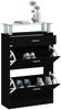 vidaXL Schuhschrank Schwarz 63x24x104 cm Holzwerkstoff 342564 Bild 4