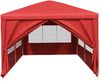 vidaXL Party-Zelt 600 x 300 x 255 cm Rot PE und Stahl 42032349 Bild 4