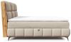 Boxspringbett Schlafzimmerbett CHARLIE PREMIUM 120x200cm Stoff Fibi Beige Bild 2