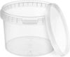 BENBOW Aufbewahrungssystem Eimer mit Deckel 30 20 10 5 3 1 0,5 L Transparent Lebensmittelecht, Polypropylen - Lebensmittelecht, Geschmacksneutral, Auslaufsicher, (5-tlg, PZH-, BRC- und DIN-ISO-zertifiziert), für Lebensmittel, Farben, Chemikalien Bild 2
