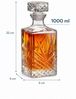 WestCraft Karaffe Bormioli Rocco Whisky-Karaffe aus Glas – 3 edle Designs, (1-tlg), Glasstopfen für sicheres Verschließen - für Hausbar & Wohnzimmer Bild 4