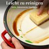 OSTWOLKE Schmortopf Emaillierter Gusseisen Topf 26cm Dutch Oven 2-in-1 Brotbacktopf, 2 in1 Bräter mit Deckel 4,8L & Gusspfanne 1,8L Bild 4
