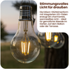 Star - Solar LED-Hängedekoration „Fille“ in Edison-Form - mit Dämmerungssensor & Akku - Stimmungsvolles Licht für Garten & Balkon - warmweiß - 18 cm hoch, transparent Bild 5