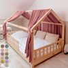 lilimaus Betthimmel Hausbetthimmel Baumwoll Musselin Betthimmel Kinder Hausbett 2er Set, Stilvolle Musselin-Deko für Kinderzimmer, ideal als Geschenkidee Bild 4