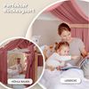 lilimaus Betthimmel Hausbetthimmel Baumwoll Musselin Betthimmel Kinder Hausbett 2er Set, Stilvolle Musselin-Deko für Kinderzimmer, ideal als Geschenkidee Bild 2