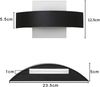 ZMH 2ER LED Wandleuchte Warmweiß Innen Wandlampe Wohnzimmer 6W aus Acryl Modern Bettlampe Nachtlampe 23.5cm in Schwarz und Weiß für Schlafzimmer Wohnzimmer Arbeitszimmer Treppenhaus Bild 5