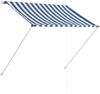 vidaXL Einziehbare Markise 150×150 cm Blau und Weiß 143746 Bild 2