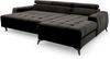 AX LIVING Schwarze Eckcouch mit Schlaffunktion Arkucio Mini 260 cm R Bild 5