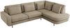 CALENO L-Form Ecksofa 317x225 cm, Massivholz-Rahmen & Wellenfedern, Sitzhöhe 51 cm, modernes Polstersofa rückenecht bezogen & freistehend - Dunkelbeige Strukture - Rechts Seite Bild 5