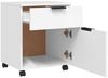 vidaXL Mobiler Aktenschrank mit Rollen Weiß 45x38x54 cm Holzwerkstoff 811520 Bild 4
