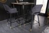 riess-ambiente Barhocker PARIS grau / schwarz-gold (Einzelartikel, 1 St), Samt · mit Armlehne · Metall · Esszimmer · Retro Bild 4
