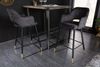 riess-ambiente Barhocker PARIS grau / schwarz-gold (Einzelartikel, 1 St), Samt · mit Armlehne · Metall · Esszimmer · Retro Bild 3