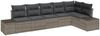 vidaXL Gartensofa-set mit Kissen 6 pcs Grau Poly-Rattan 3347079 Bild 2