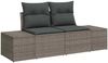vidaXL Gartensofa-set mit Kissen 6 pcs Grau Poly-Rattan 3347079 Bild 4