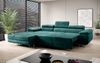 Designer Sofa Calvera mit Schlaf- und Klappfunktion Grün Samt Links Bild 4