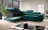 Designer Sofa Calvera mit Schlaf- und Klappfunktion Grün Samt Links Bild 3