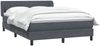 vidaXL Boxspringbett mit Matratze Dunkelgrau 160x210 cm Samt 3317698 Bild 3