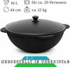 NAMANGAN Gusseisen Kasan 16L Aluminium Deckel Campingtopf Kazan WOK Kessel Camping BBQ Schaumkelle Bild 2