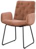 KAWOLA Stuhl NEW CHARME Esszimmersessel Cord rost 87 x 66 x 59 cm Bild 3