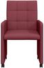 vidaXL Esszimmerstühle mit Rollen 2 pcs Weinrot 58 x 65 x 94 cm Stoff 42017832 Bild 4