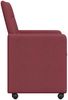 vidaXL Esszimmerstühle mit Rollen 2 pcs Weinrot 58 x 65 x 94 cm Stoff 42017832 Bild 5