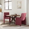 vidaXL Esszimmerstühle mit Rollen 2 pcs Weinrot 58 x 65 x 94 cm Stoff 42017832 Bild 3