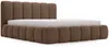 GRAINGOLD Cloud Bett 180x200, Polsterbett mit Bettkasten, Velvet-Stoff, mit Kopfteil, Braun Bild 2