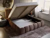GRAINGOLD Cloud Bett 180x200, Polsterbett mit Bettkasten, Velvet-Stoff, mit Kopfteil, Braun Bild 5