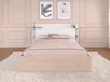 Vente-unique - TILONIDE Bett Holz, Platte BeigeWeiß - B 221,5 cm x H 96,6 cm x L 184 cm Bild 3