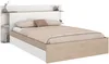 Vente-unique - TILONIDE Bett Holz, Platte BeigeWeiß - B 221,5 cm x H 96,6 cm x L 184 cm Bild 4