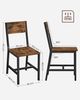 Vasagle Esszimmerstühle, Küchenstühle, 2er Set, Metallrahmen, für Esszimmer, Wohnzimmer, Küche, Holzspanplatte, Stahl, vintagebraun-schwarz, 87,1 x 36 x 46,6 cm Bild 5
