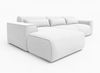 AX LIVING Wohnlandschaft mit Schlaffunktion Ruyam Perlweiß Sofa L Bild 4