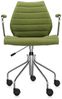 Kartell Maui Soft, Sessel ouf Rollen, Giftgrün Bild 2