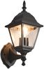 Außenwandleuchte Laterne stehend, Aluminium Schwarz mit E27 LED, Höhe 34cm Bild 2