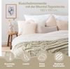 Blumtal Wohndecke, Oeko-TEX zertifiziert, waschbar, weiche Sherpa-Innenseite, Beige/Weiß, 150x200 cm Bild 2