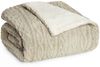 Blumtal Wohndecke, Oeko-TEX zertifiziert, waschbar, weiche Sherpa-Innenseite, Beige/Weiß, 150x200 cm Bild 5