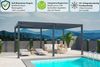 Weide Deluxe & Classic | Pergola Aluminium freistehend | 6 x 6 M | Lamellendach anthrazit + Verbindungskit 3 Meter Bild 5
