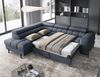 MOEBLO Ecksofa Ferrucio, modernes Schlafsofa mit Bettkasten & verstellbaren Kopfstützen, Wohnlandschaft mit Schlaffunktion, Eckcouch Wohnlandschaft Sofa mit Ottomane Eckgarnitur Polsterecke, (BxHxT):276 x 72–93 x 200 cm Bild 3