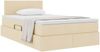 vidaXL Aufbewahrungsbett mit Matratze Creme 120 x 190 cm Holzwerkstoff 3370435 Bild 3
