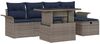 vidaXL Gartensofa-set mit Kissen mit Speicher 6 pcs Grau Poly-Rattan 3361004 Bild 2