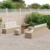 vidaXL Gartensofa-set mit Kissen 10 pcs Beige Poly-Rattan 3362751 Bild 3