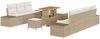 vidaXL Gartensofa-set mit Kissen 10 pcs Beige Poly-Rattan 3362751 Bild 2
