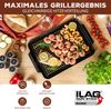 Bremermann 'MAXI' Grillplatte, antihaftbeschichtet, Stahl schwarz, 44,5 x 29,5 x 2,5 cm Bild 2