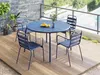 Vente-unique - MIRMANDE Garden dining set Metall Blau - B 110 cm x H 74 cm x L 110 cm Bild 2