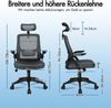 Ergonomischer Bürostuhl 180 kg individuell einstellbar Grau Bild 2